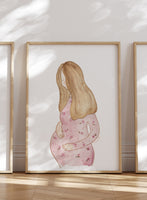 Ilustración Embarazo - Rosa