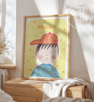 Niño con Gorra | Lámina para la decoración de las niños