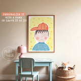 Niño con Gorra | Lámina para la decoración de las niños