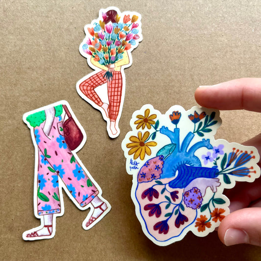 Stickers Flores - PACK DE 3