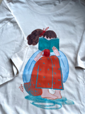 Camiseta Ilustrada - Mujer Leyendo
