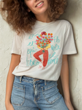 Camiseta Ilustrada - Mujer Flores