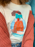 Camiseta Ilustrada - Mujer Leyendo