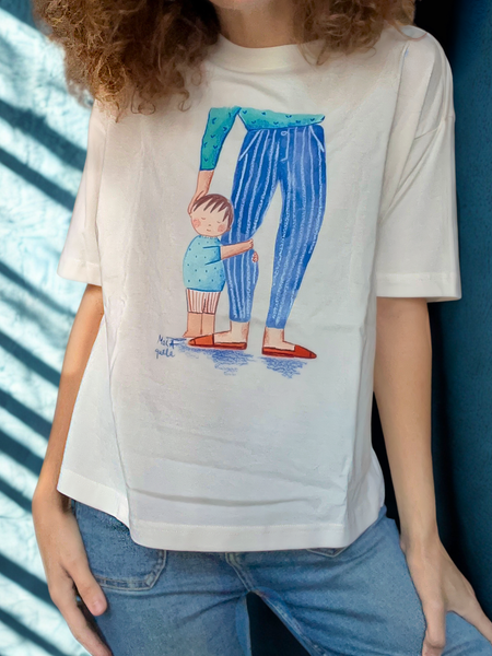 Camiseta Ilustrada - Mamá con Niño