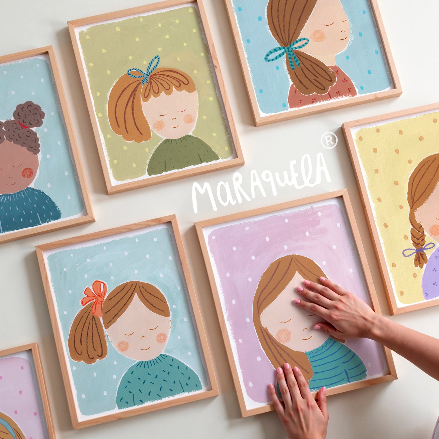 Niña No. 10 | Lámina para la decoración de las niñas | Trenzas