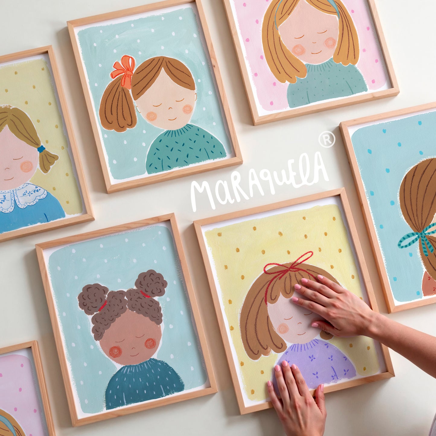 Niña No. 1 | Lámina retrato infantil para la decoración de las niñas
