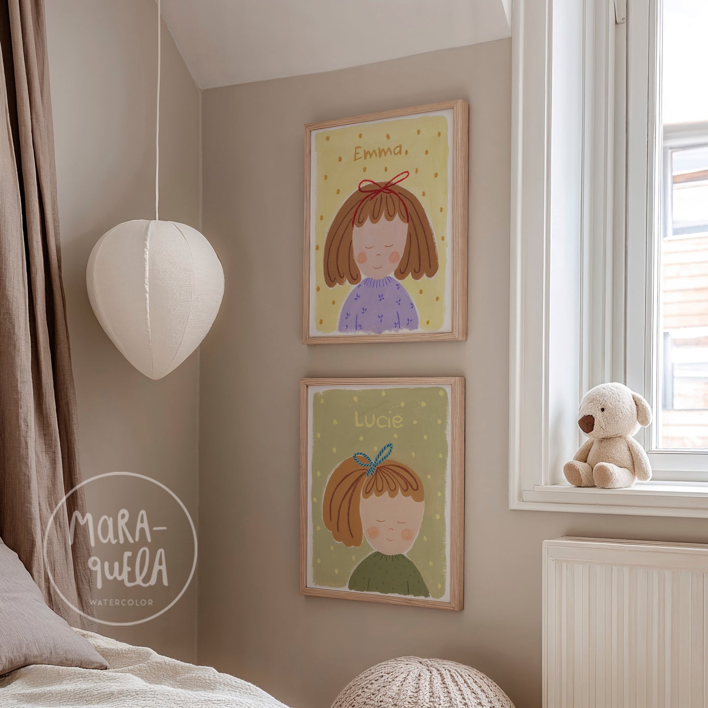 Niña No. 1 | Lámina retrato infantil para la decoración de las niñas