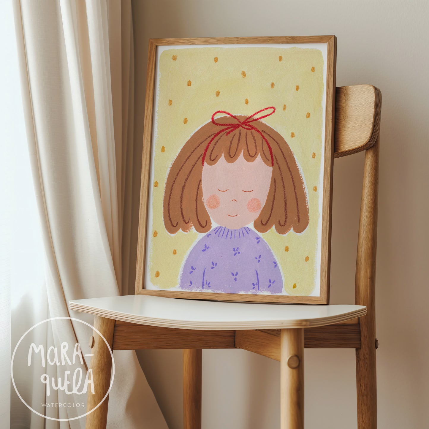 Niña No. 1 | Lámina retrato infantil para la decoración de las niñas