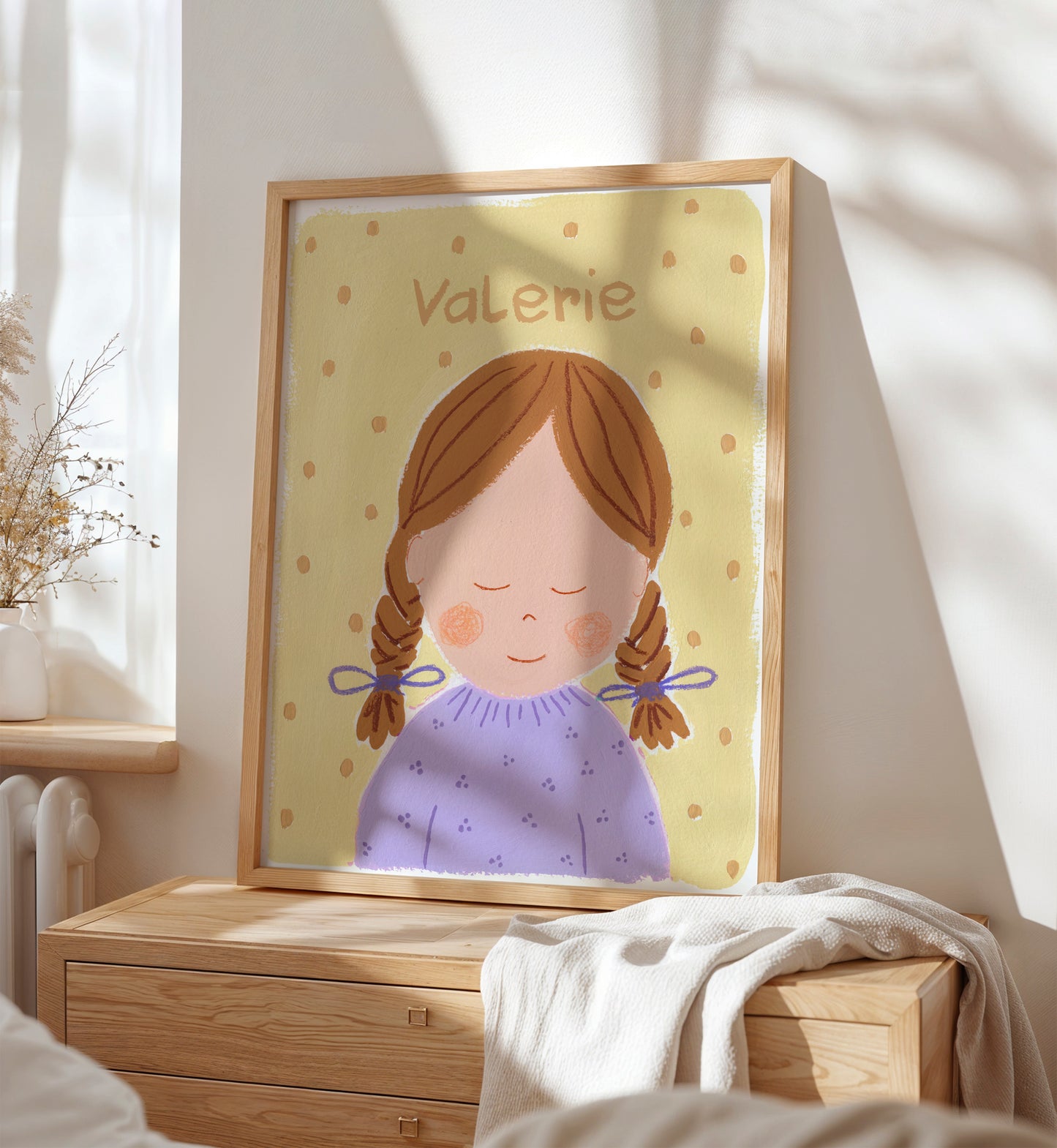 Niña No. 10 | Lámina para la decoración de las niñas | Trenzas
