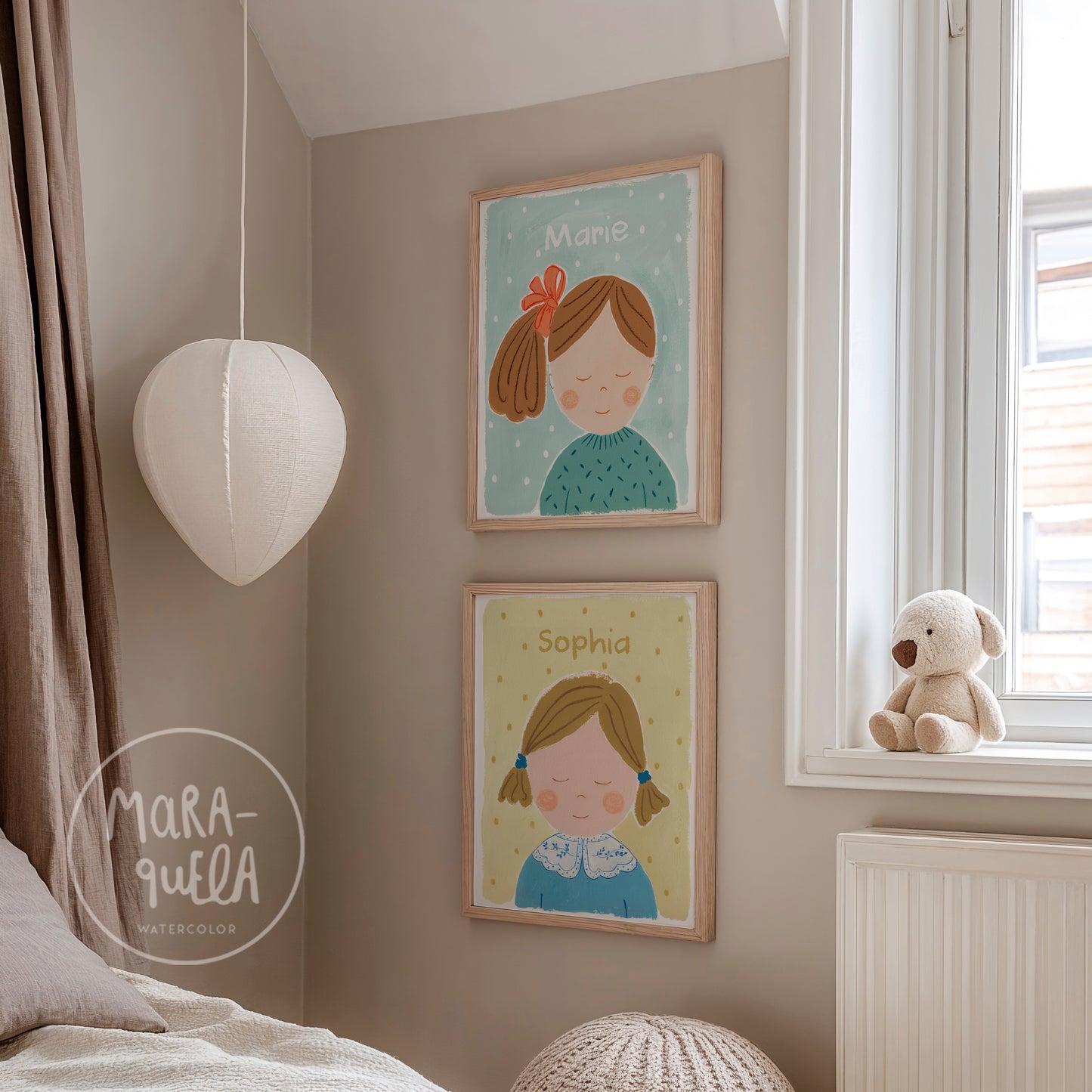 Niña No. 2 | Lámina retrato infantil para la decoración de las niñas