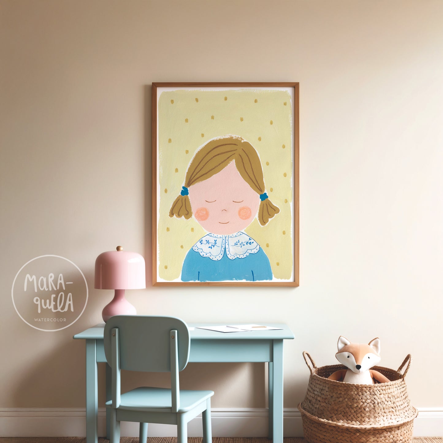 Niña No. 2 | Lámina retrato infantil para la decoración de las niñas