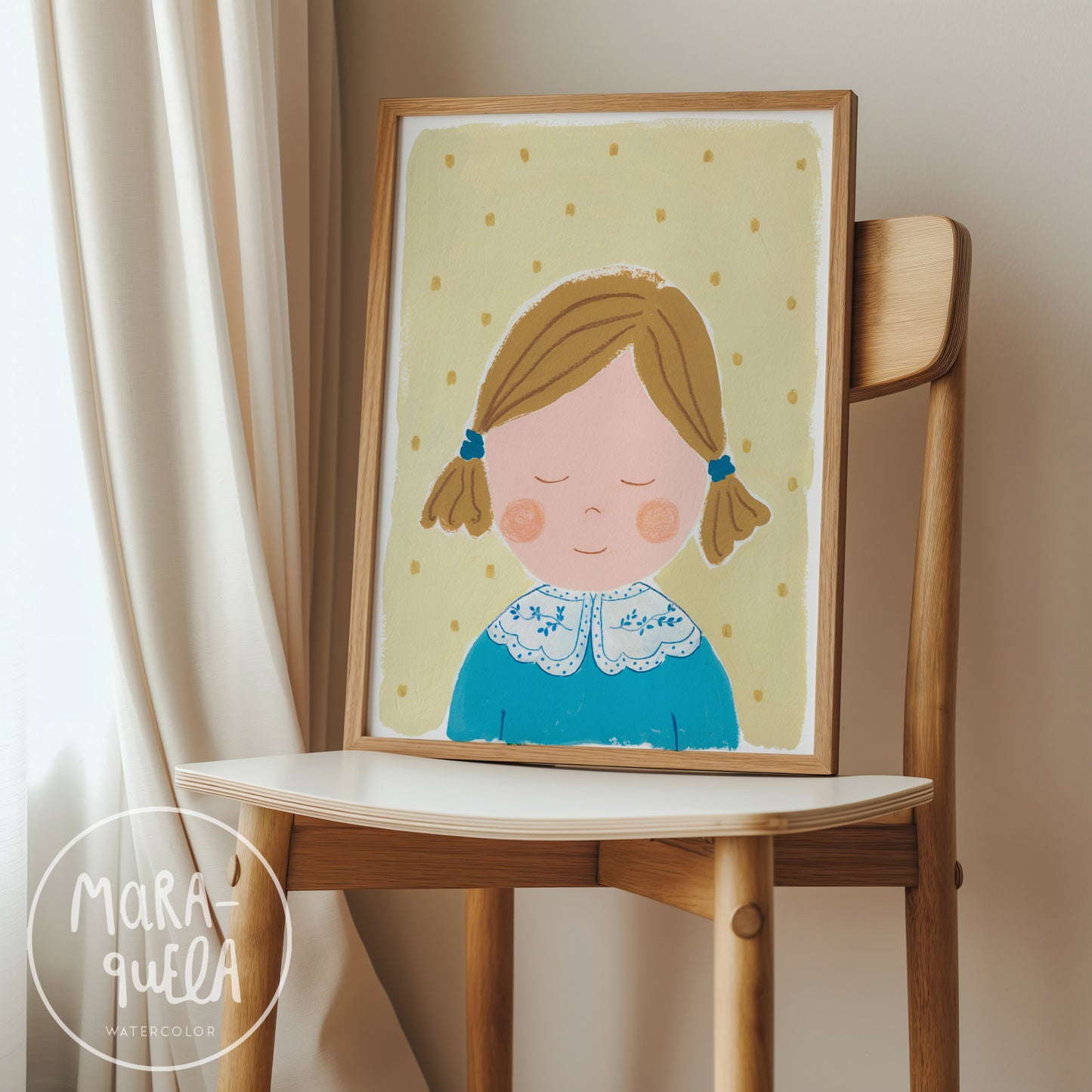 Niña No. 2 | Lámina retrato infantil para la decoración de las niñas