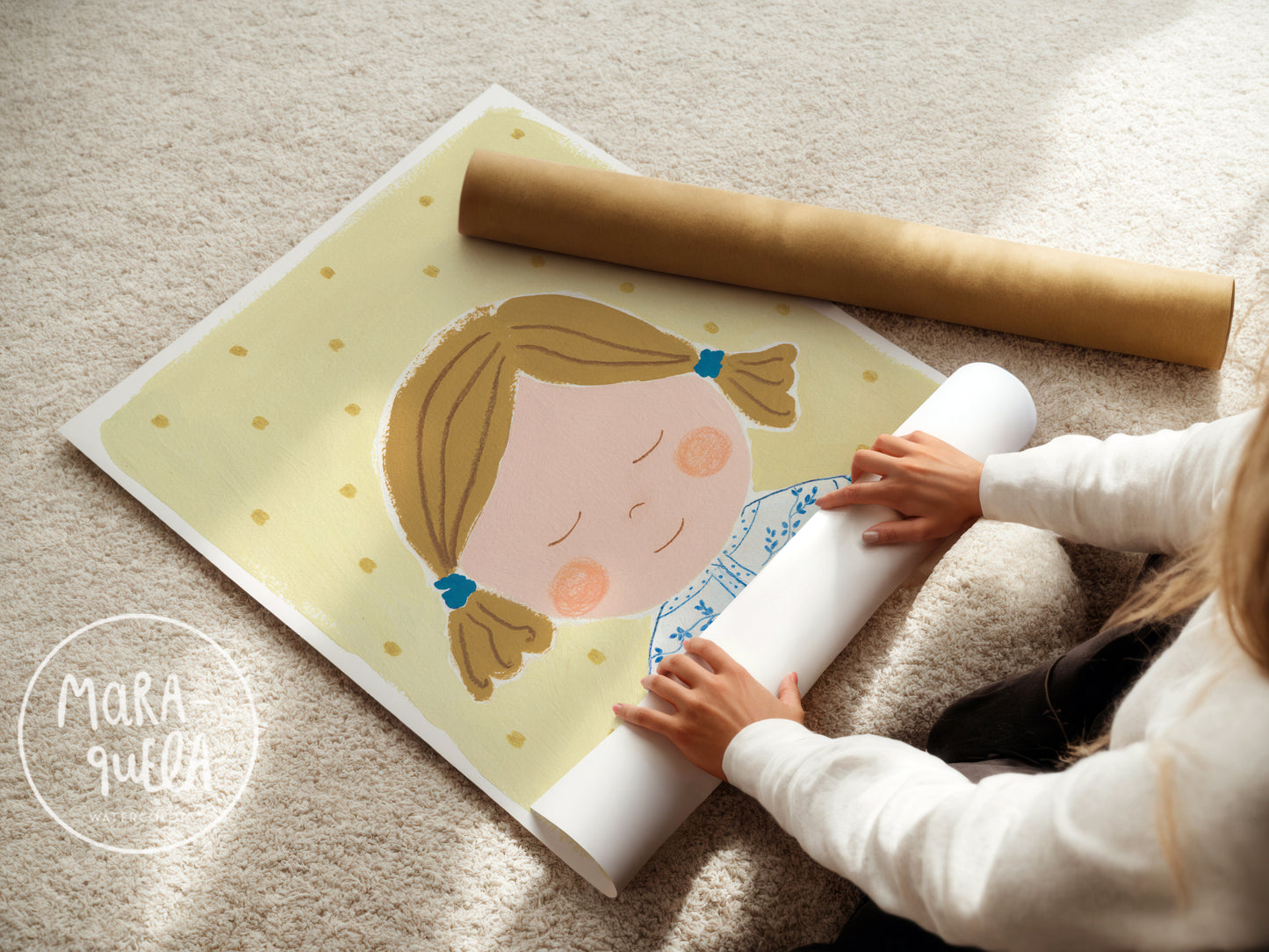 Niña No. 2 | Lámina retrato infantil para la decoración de las niñas