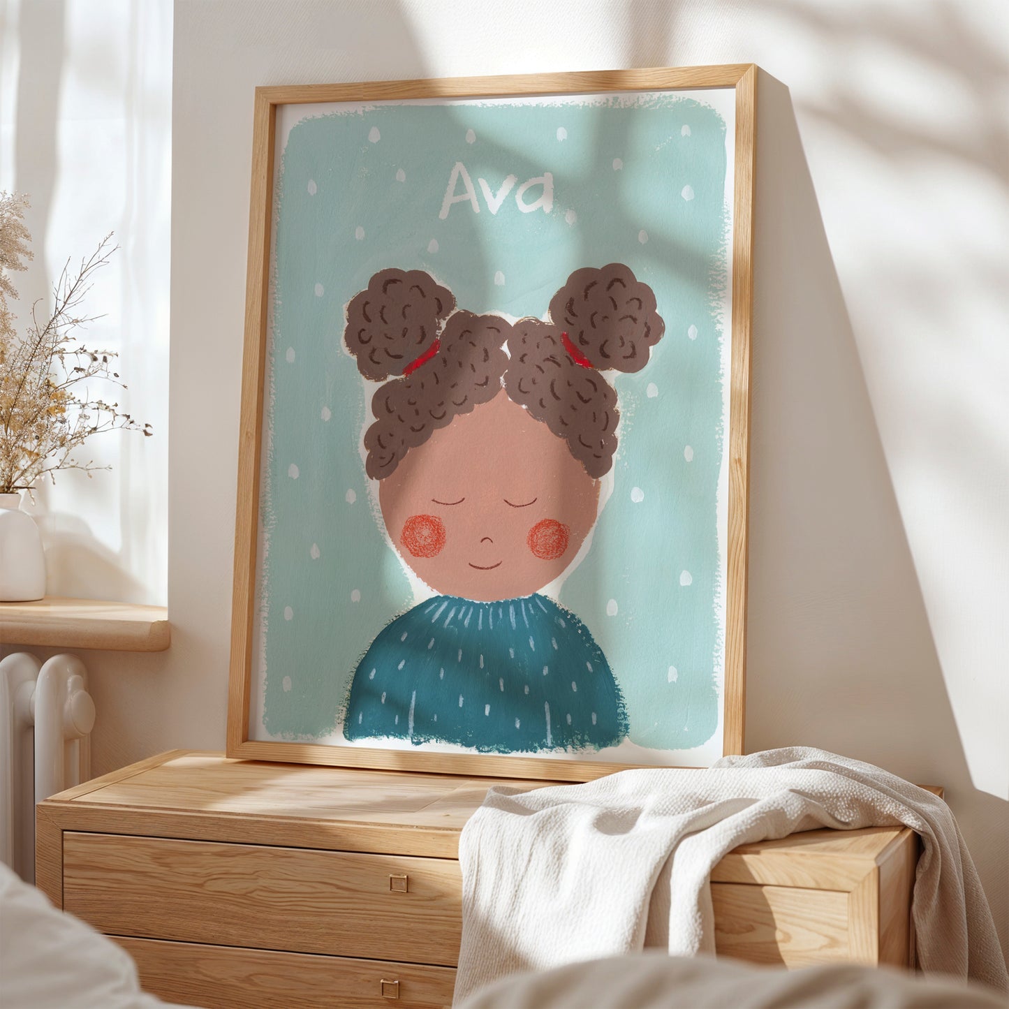Niña No. 3 | Lámina retrato infantil para la decoración de las niñas