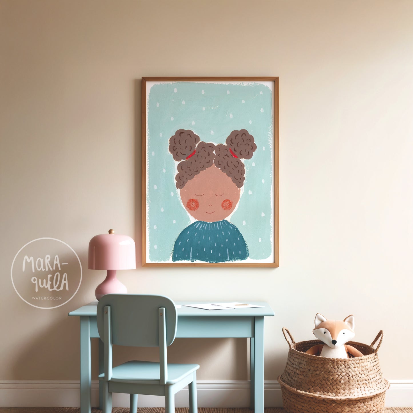 Niña No. 3 | Lámina retrato infantil para la decoración de las niñas