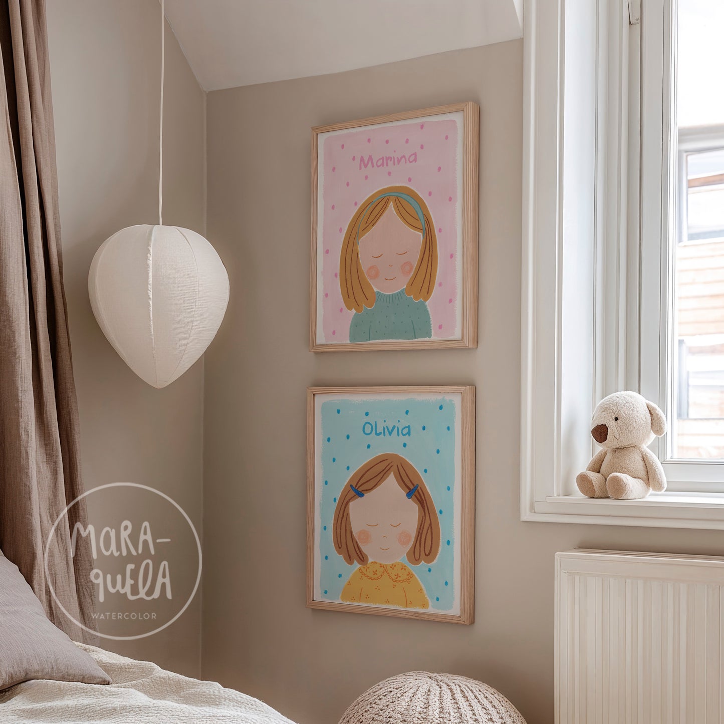 Niña No. 5 | Lámina para la decoración de las niñas | Retrato infantil