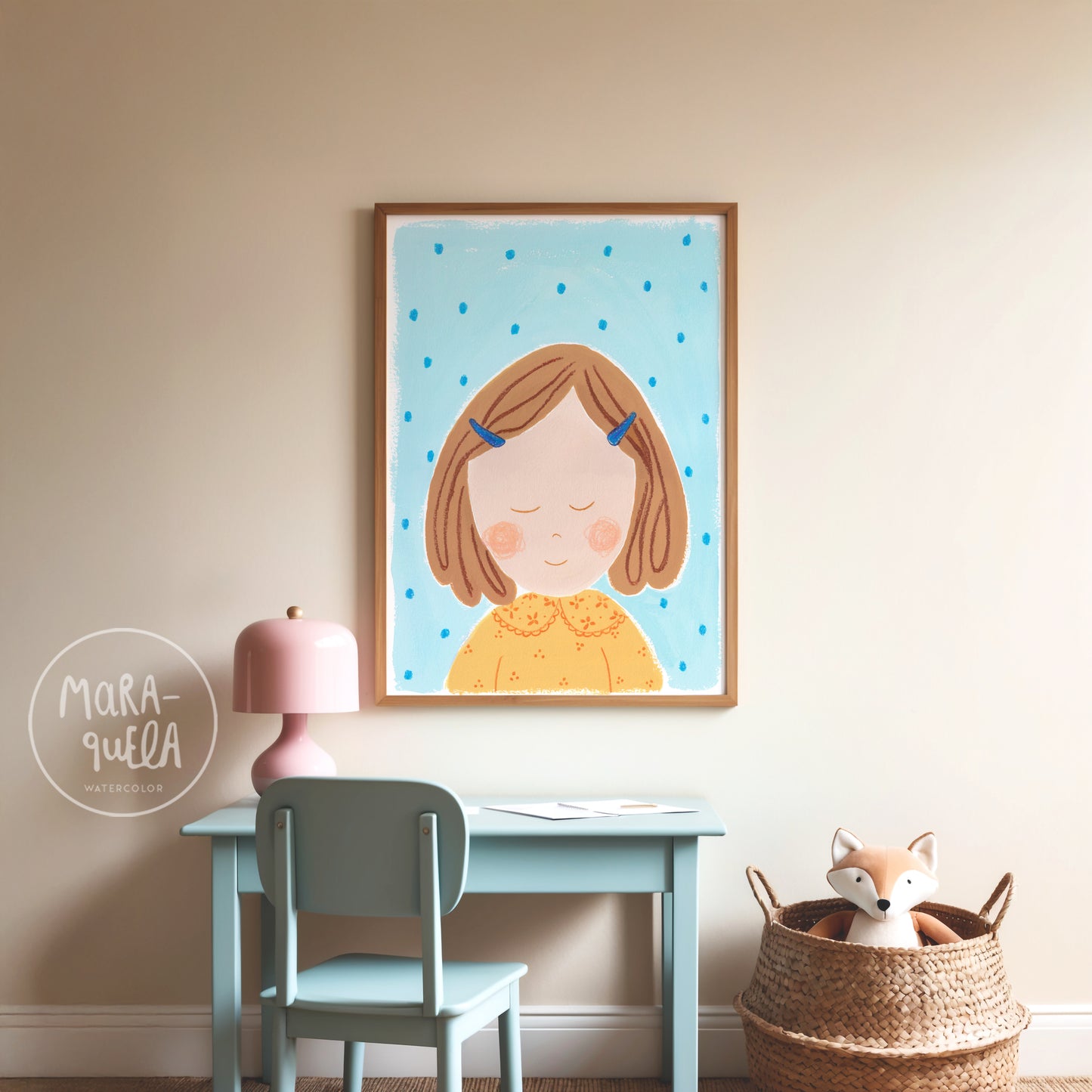 Niña No. 5 | Lámina para la decoración de las niñas | Retrato infantil