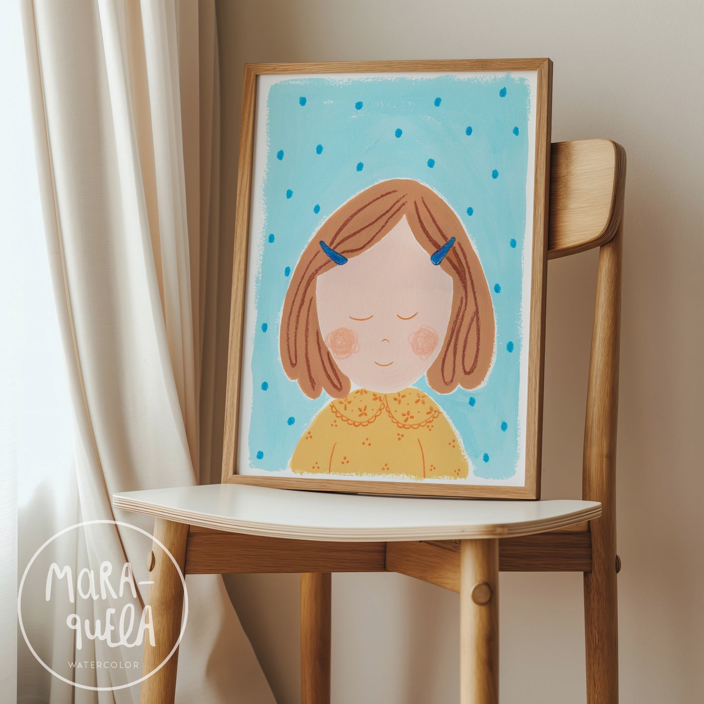 Niña No. 5 | Lámina para la decoración de las niñas | Retrato infantil