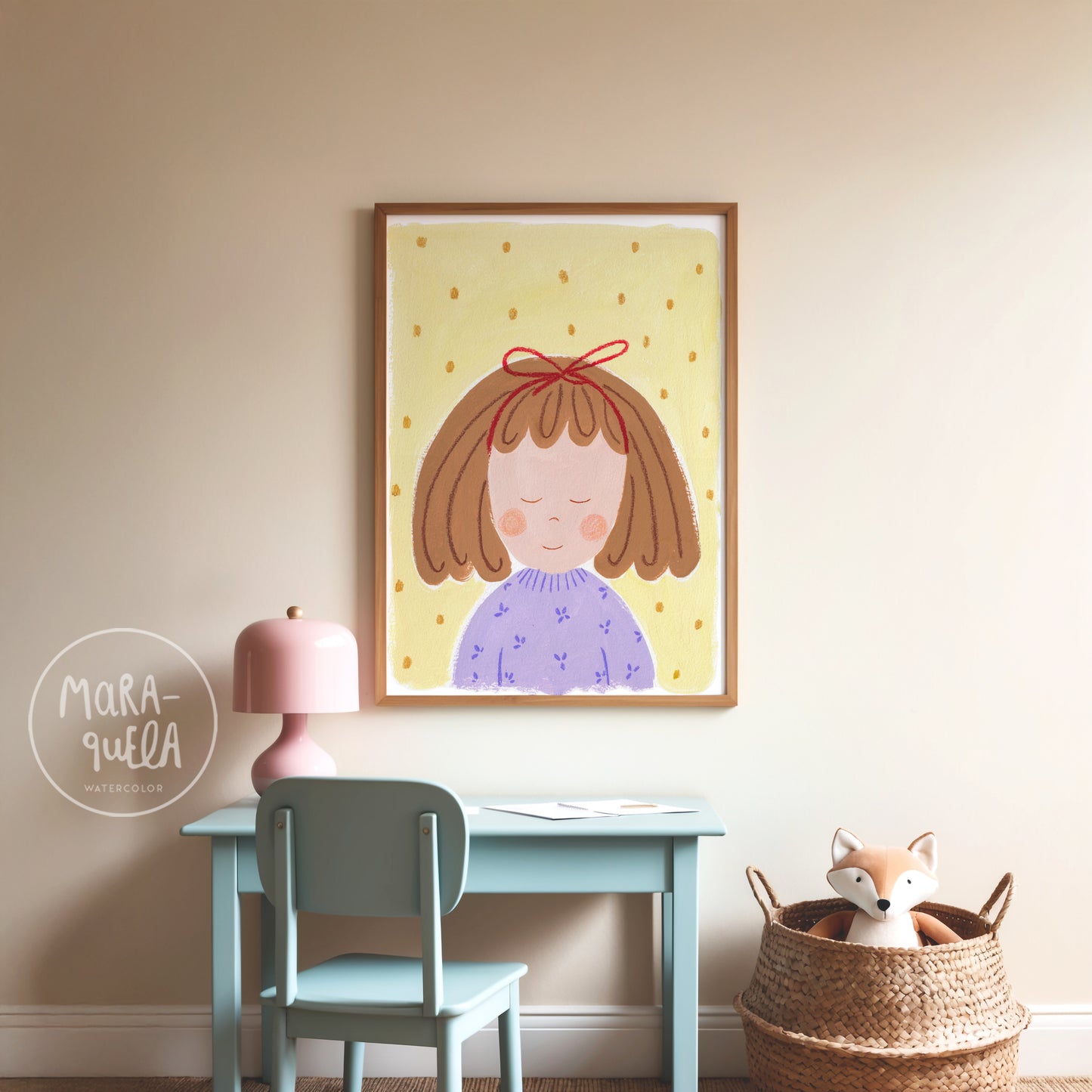 Niña No. 1 | Lámina retrato infantil para la decoración de las niñas