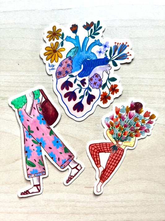 Stickers Flores - PACK DE 3