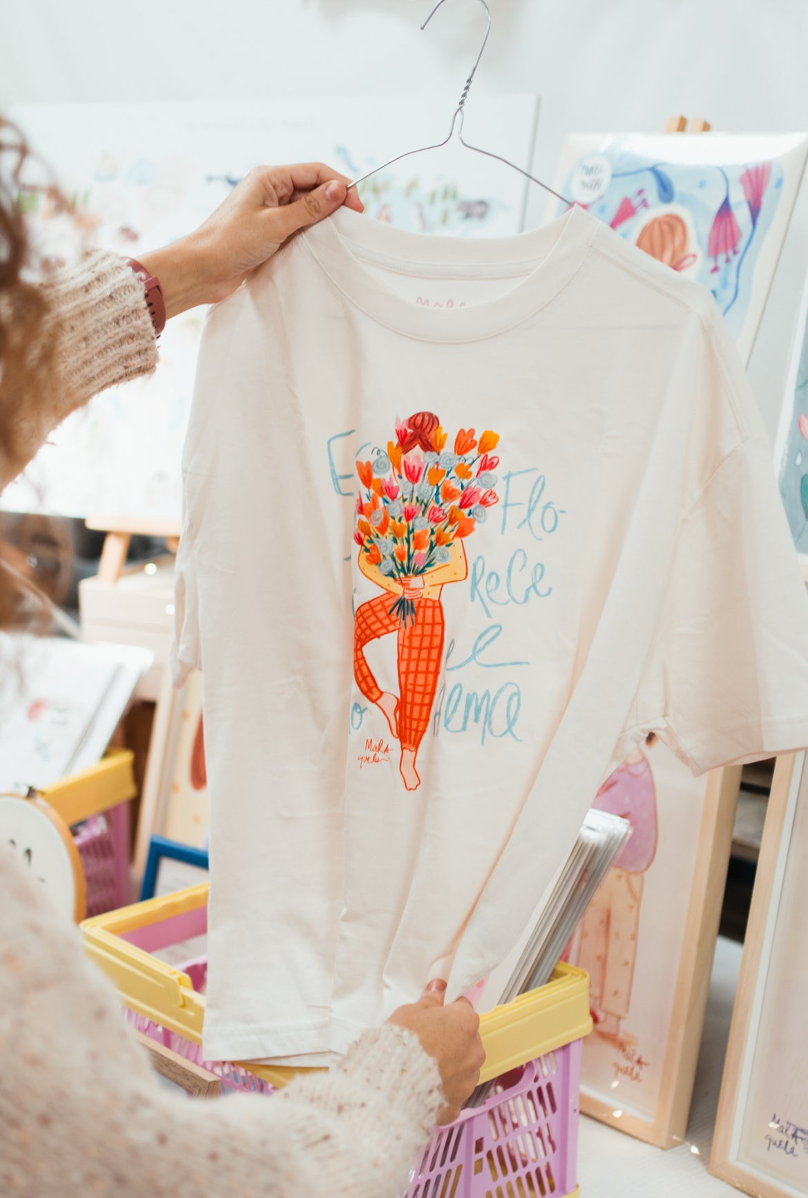 Camiseta Ilustrada - Mujer Flores