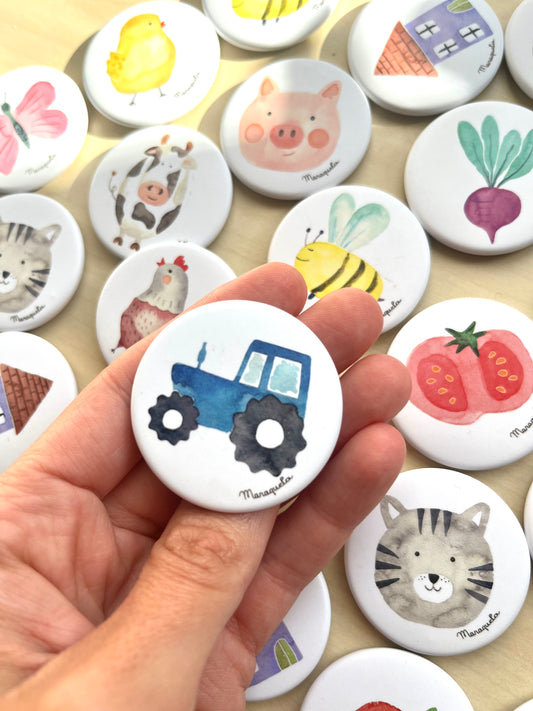 Tractor - Imán ilustrado