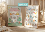 Lámina Abecedario infantil en CASTELLANO/  Mi Abecedario