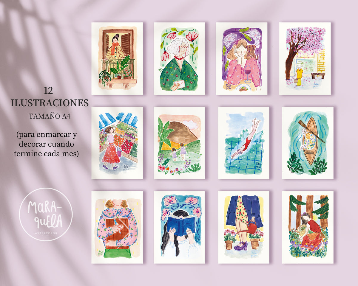 Calendario PARED 2027 · Un calendario de novela ilustrado (PRECIO PREVENTA)