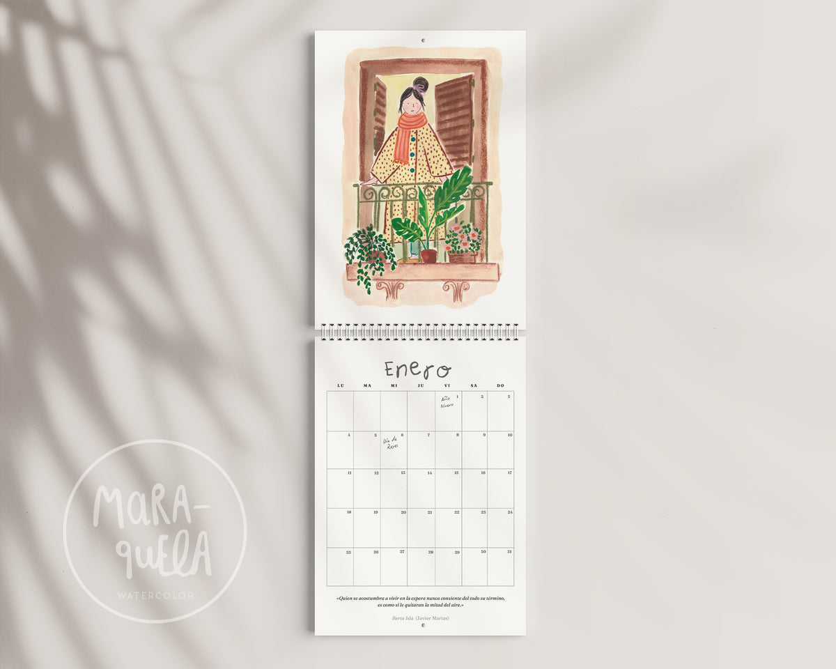 Calendario PARED 2027 · Un calendario de novela ilustrado (PRECIO PREVENTA)