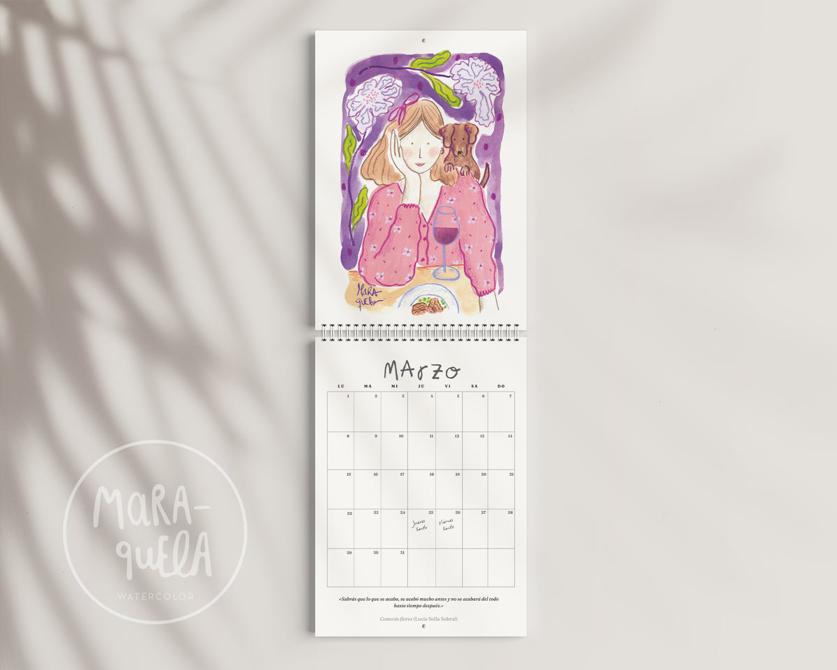 Calendario PARED 2027 · Un calendario de novela ilustrado (PRECIO PREVENTA)