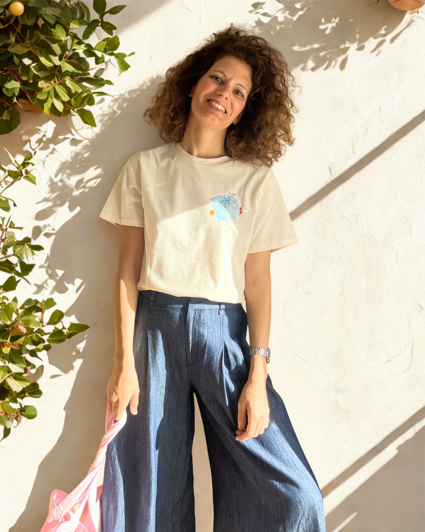 Camiseta mujer - Corazón "Mi Jardín Secreto" (Espalda)