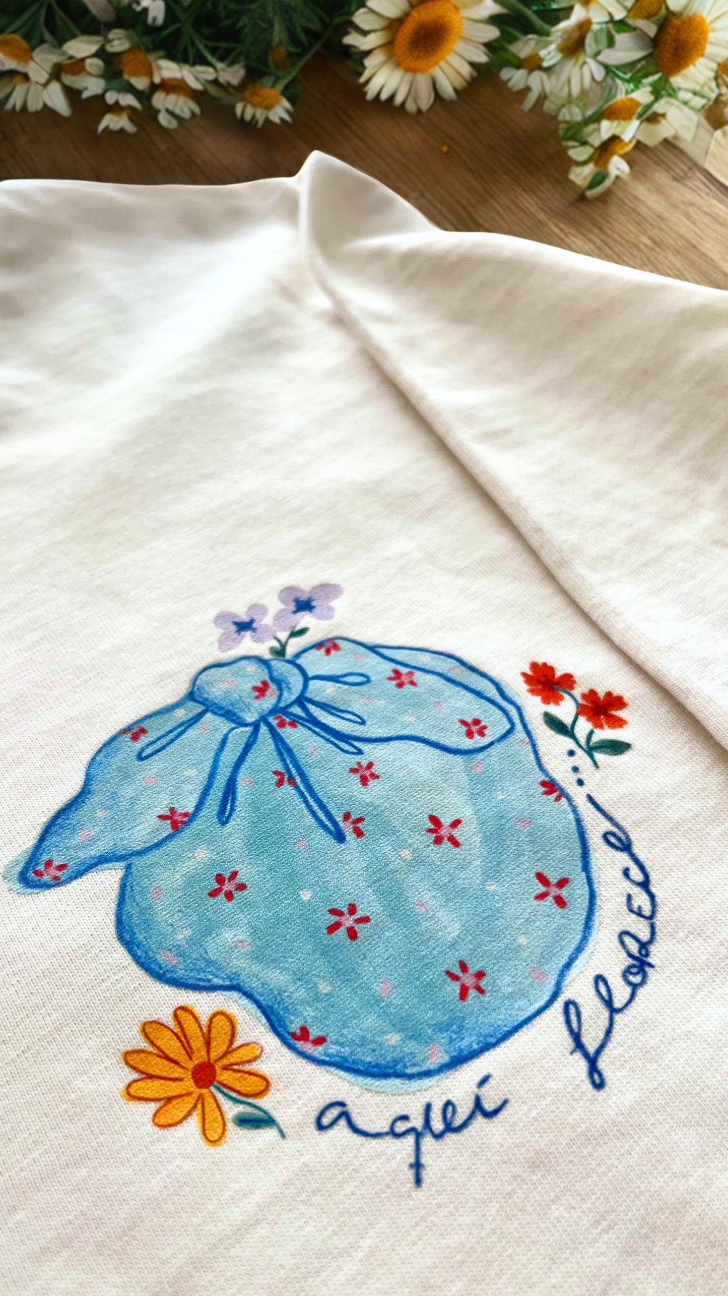 Camiseta mujer - Corazón "Mi Jardín Secreto" (Espalda)