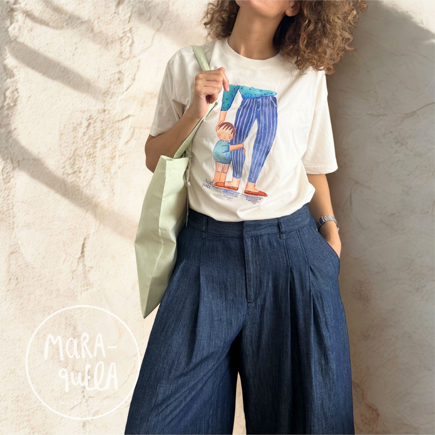 Camiseta Ilustrada - Mamá con Niño