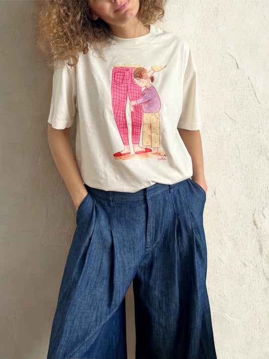 Camiseta Ilustrada - Mamá con Niña