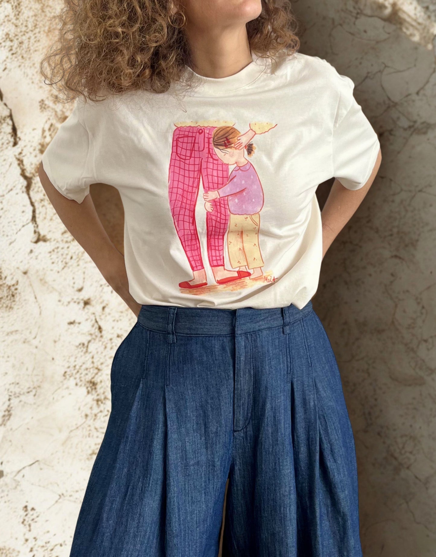 Camiseta Ilustrada - Mamá con Niña