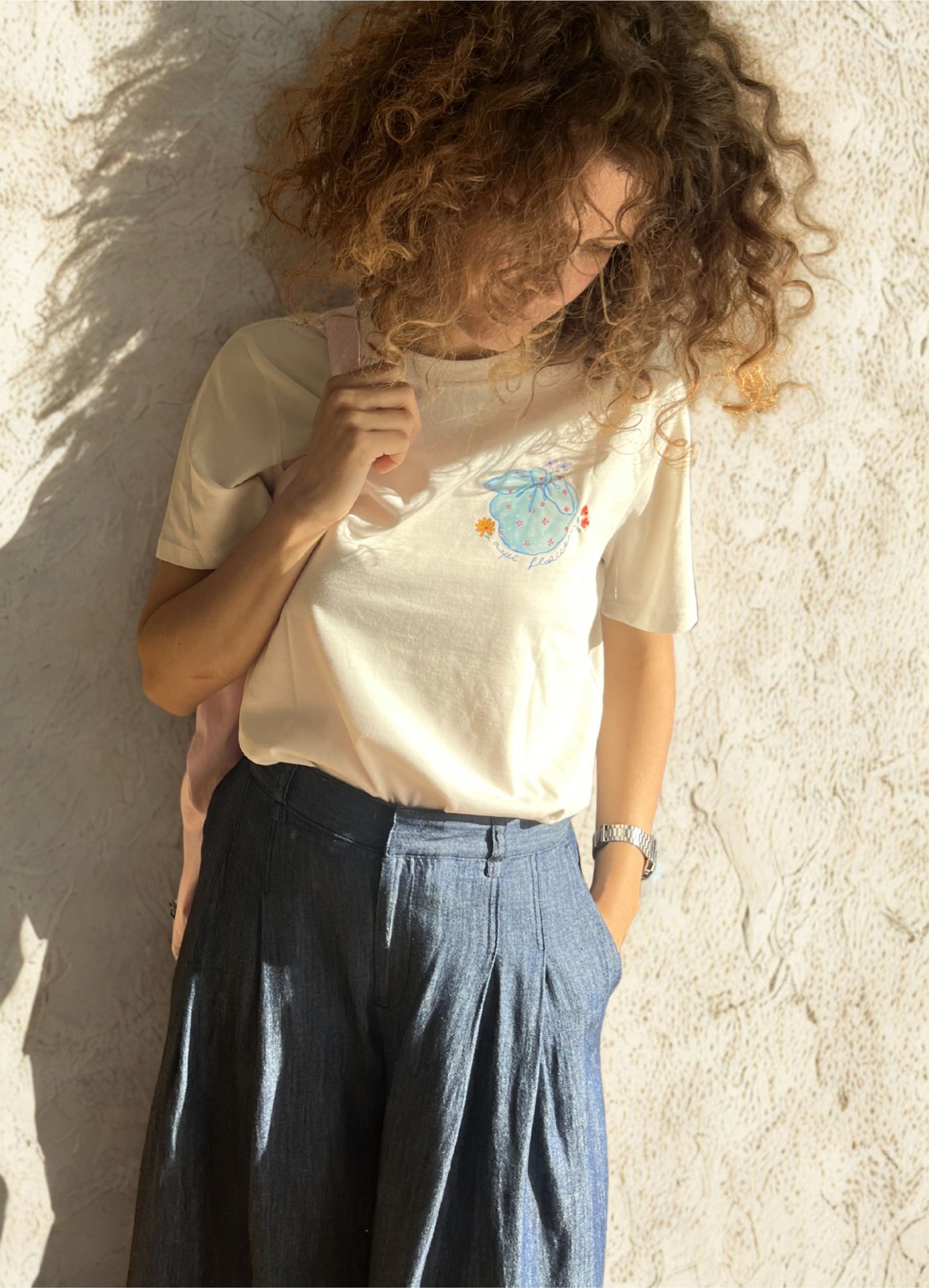 Camiseta mujer - Corazón "Mi Jardín Secreto" (Espalda)