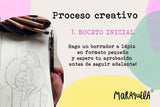 Retrato familiar personalizado - Pintado a mano