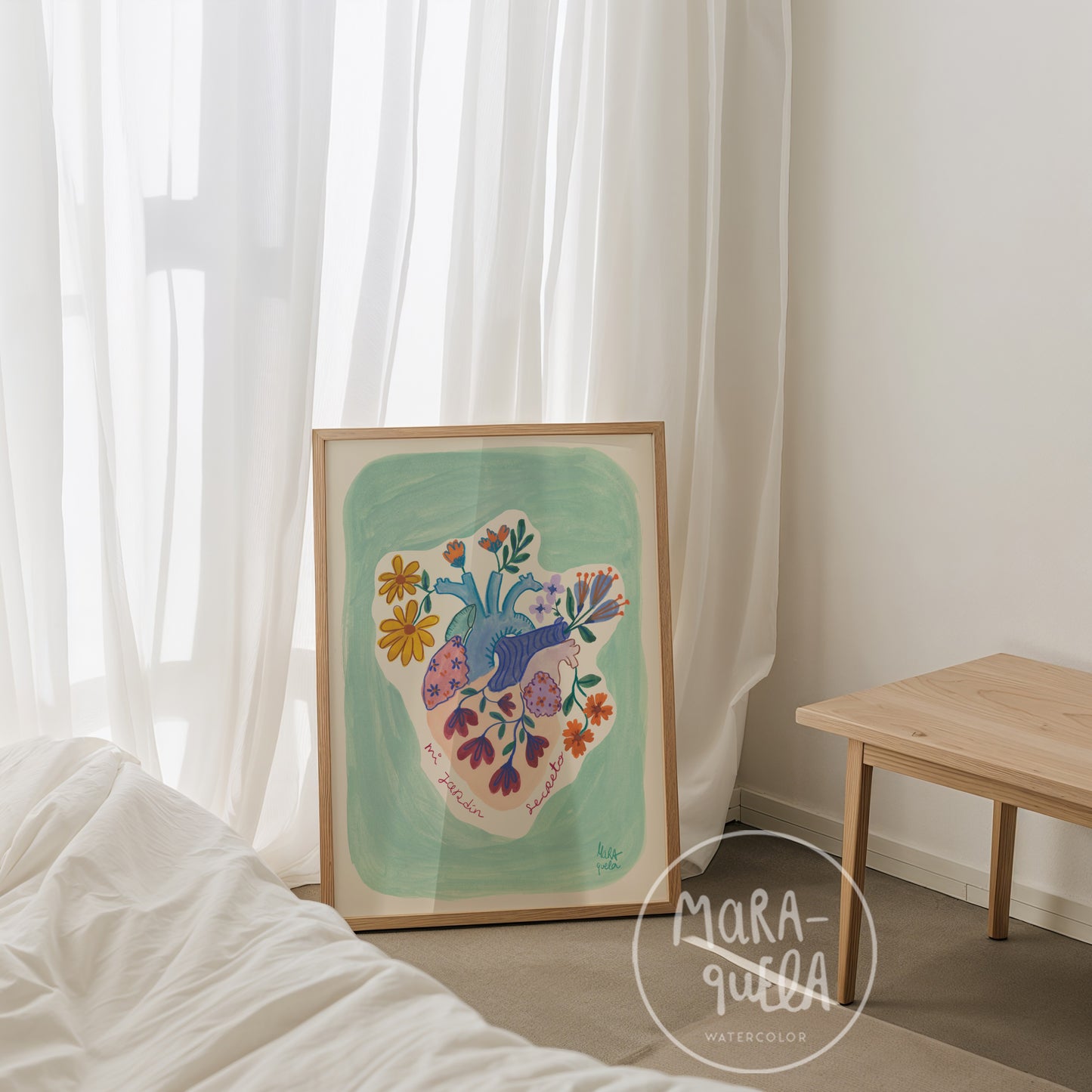 Lámina Corazón Floral