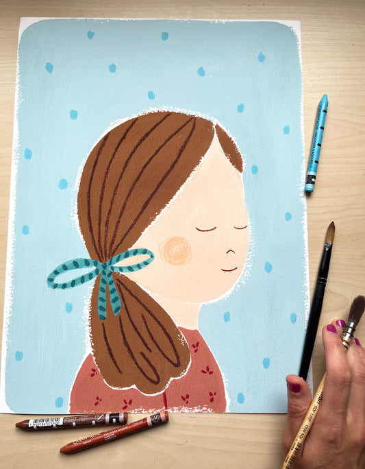 Niña No. 11 | Lámina para la decoración de las niñas | Cola