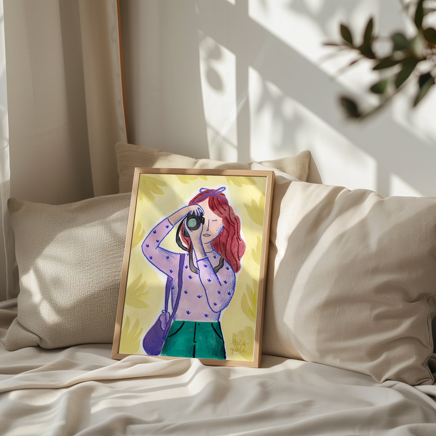 Lámina Mujer Fotógrafa