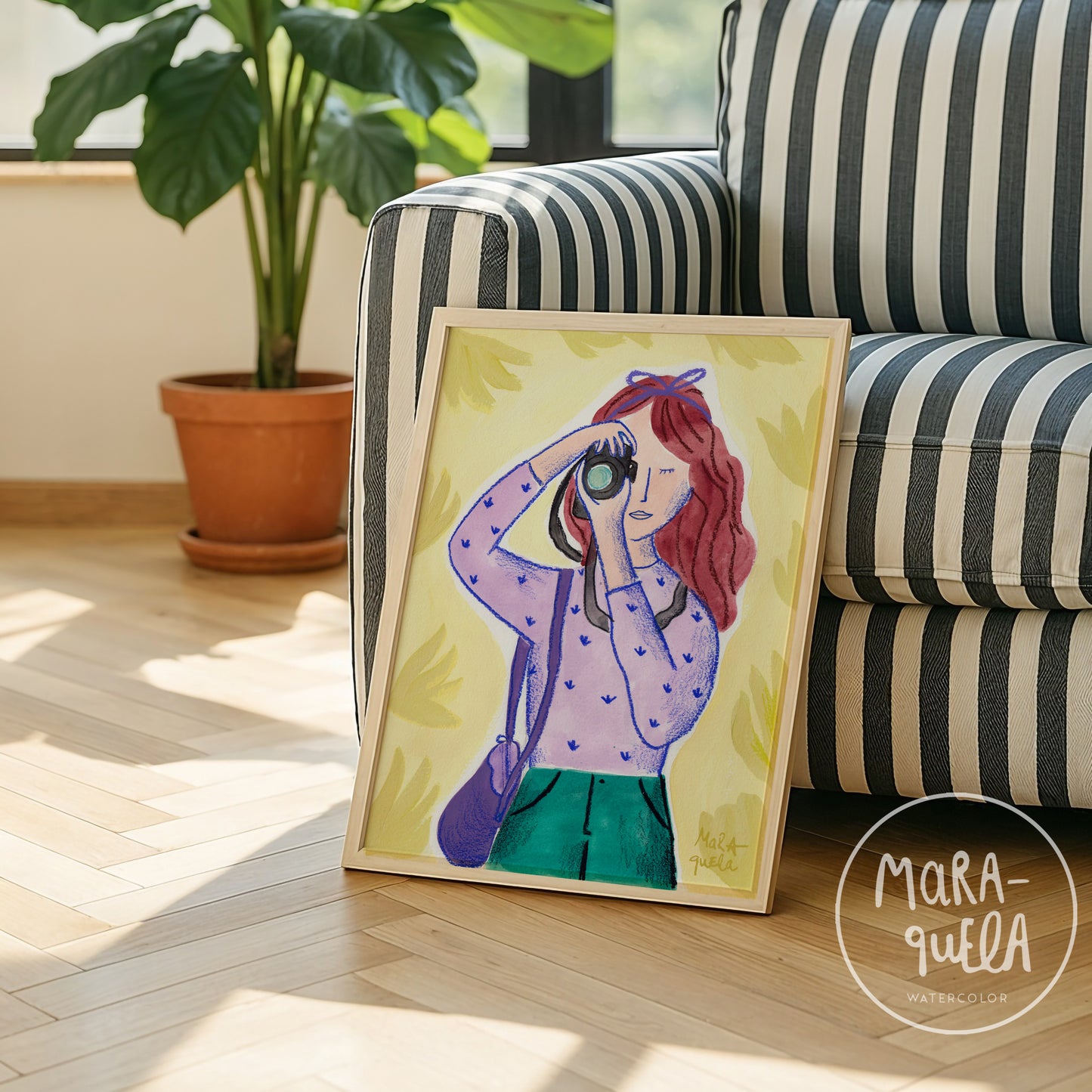 Lámina Mujer Fotógrafa