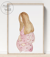 Ilustración Embarazo - Rosa