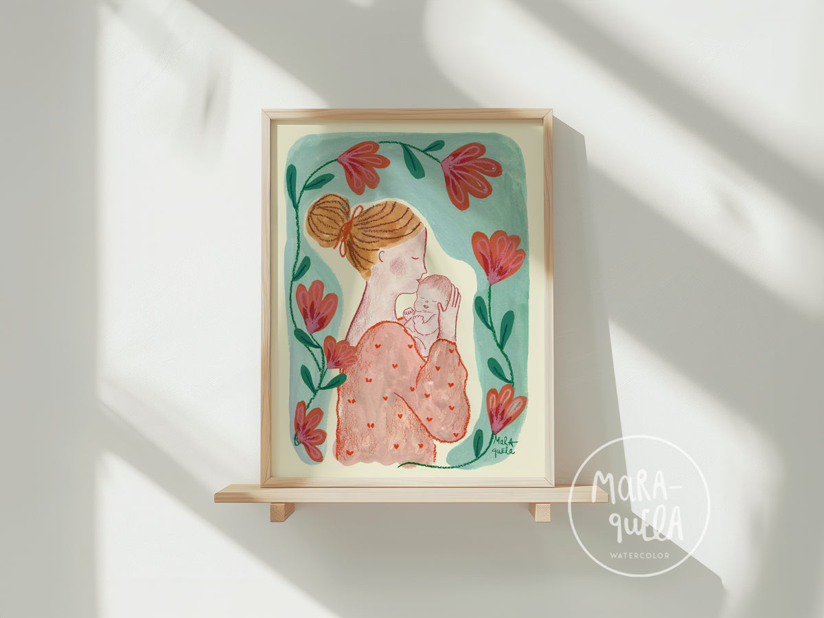 Lámina maternidad - Tonos naranjas (portada Journal