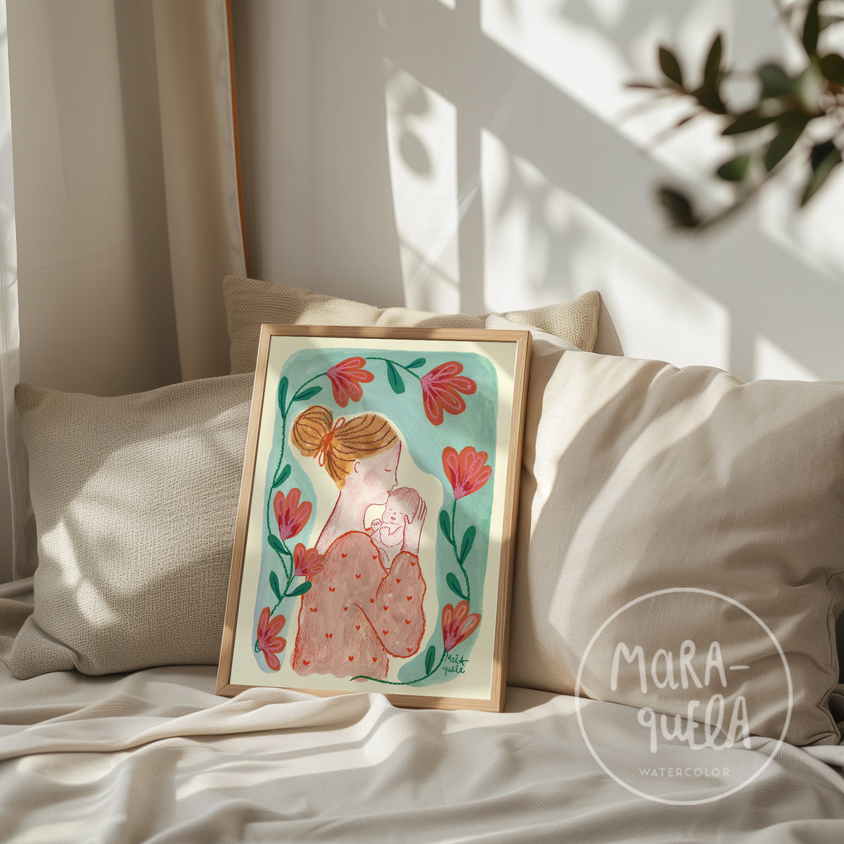 Lámina maternidad - Tonos naranjas (portada Journal