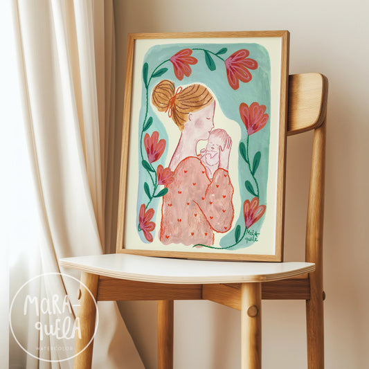 Lámina maternidad - Tonos naranjas (portada Journal
