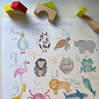 lámina infantil del alfabeto en euskera