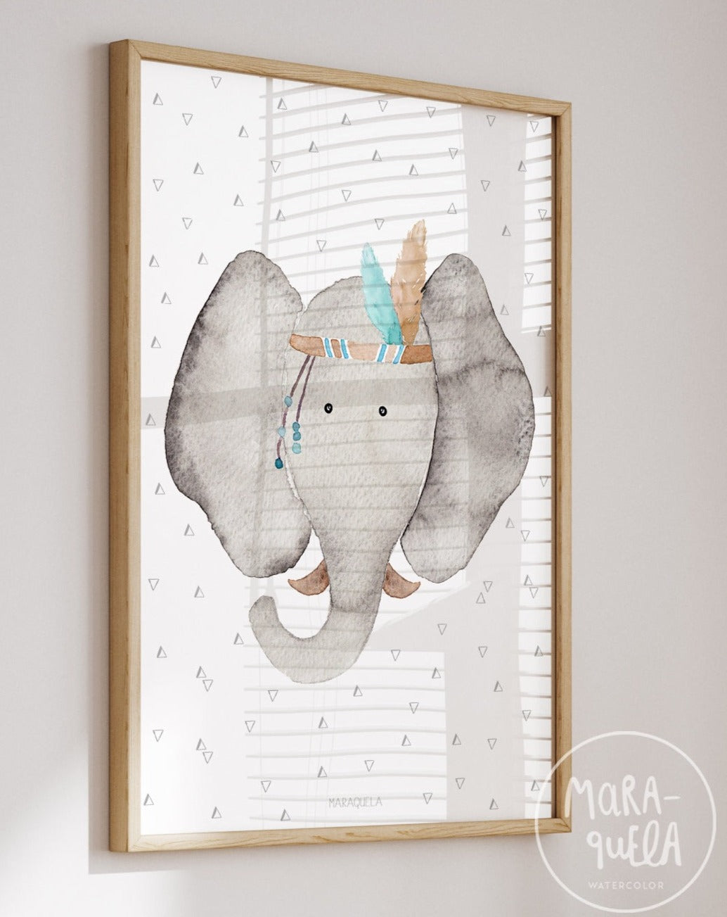 lámina infantil elefante gris