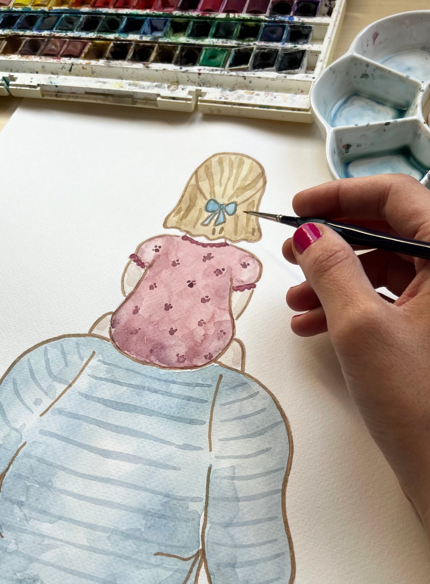 Ilustración Padre y Niña