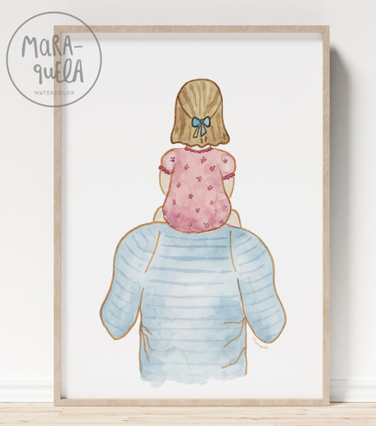 Ilustración Padre y Niña