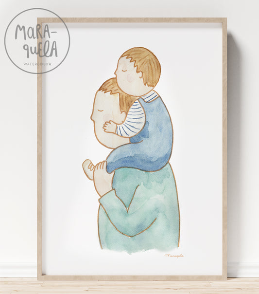 Ilustración Padre e Hijo